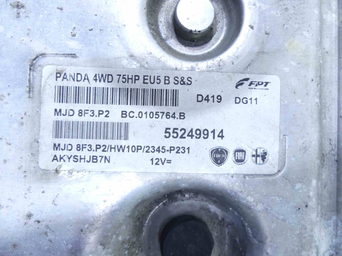 ЕБУ блок управління двигуна Fiat Panda 55249914 — фото деталі 2