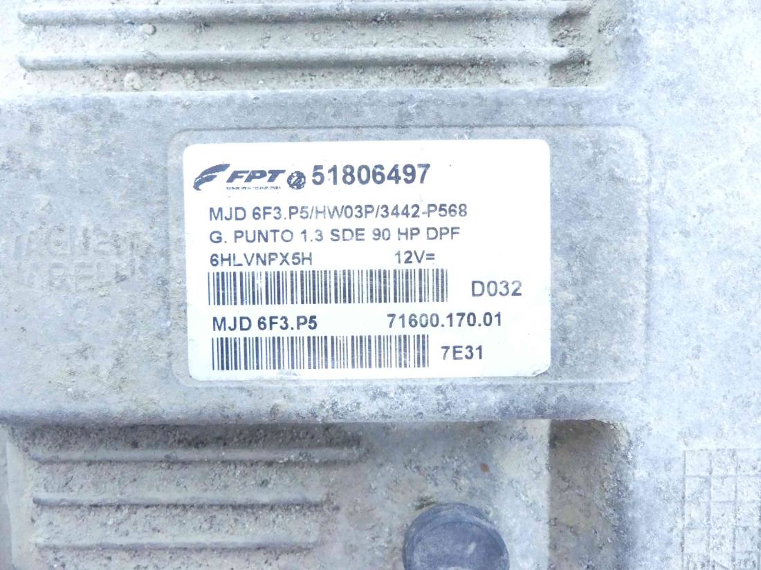 ЕБУ блок управління двигуна Fiat Punto 51806497 — фото деталі 2