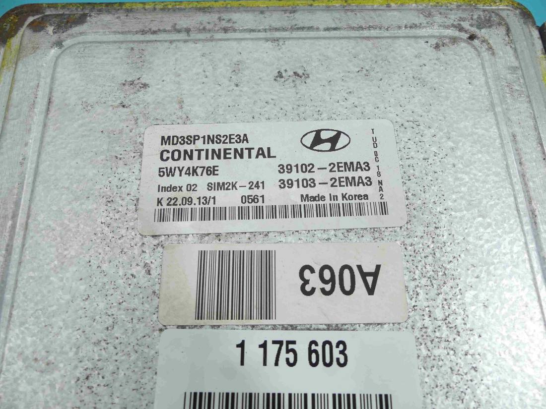 ЕБУ блок управління двигуна Hyundai Elantra 39102-2EMA3 — фото деталі 2
