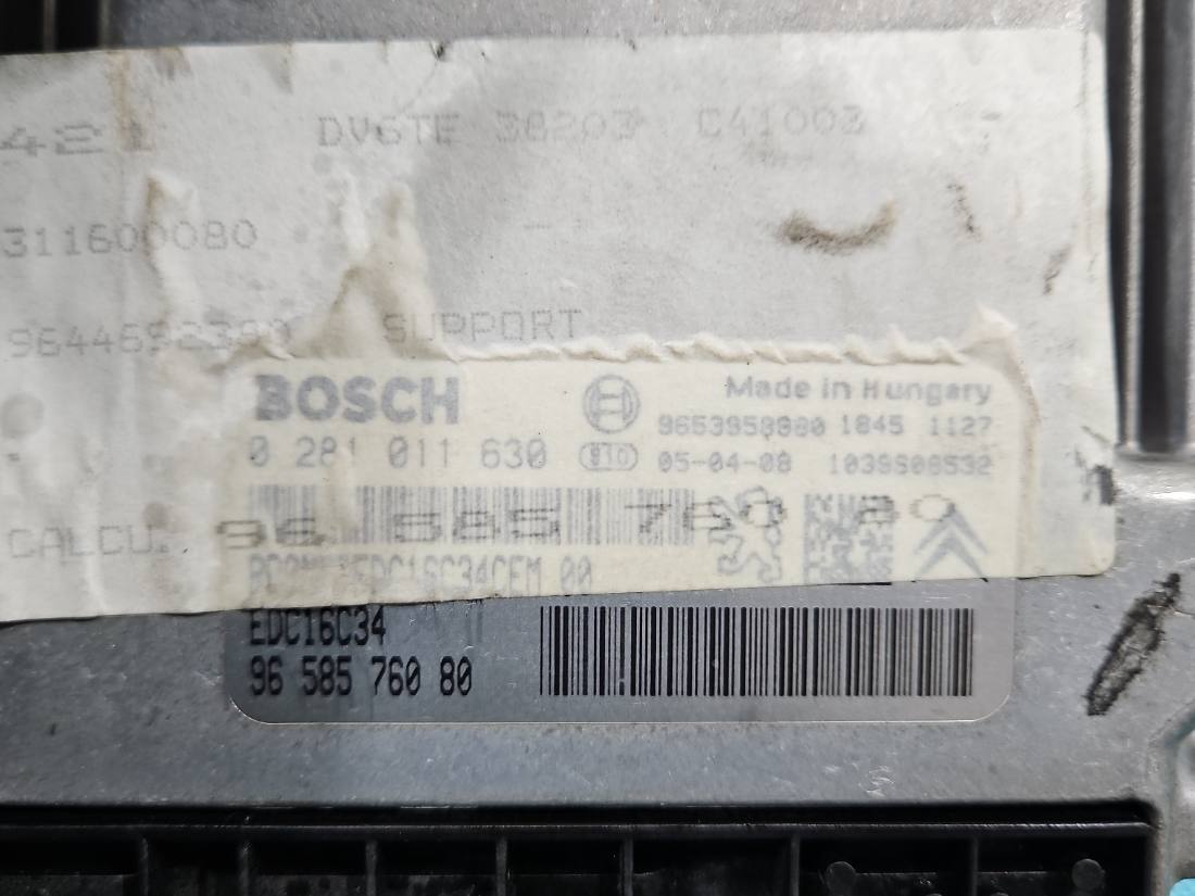 ЕБУ блок управління двигуна Peugeot 307 0281011630 — фото деталі 2