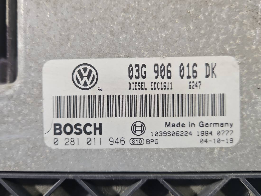 ЕБУ блок управління двигуна Volkswagen Touran 03G906016DK — фото деталі 2