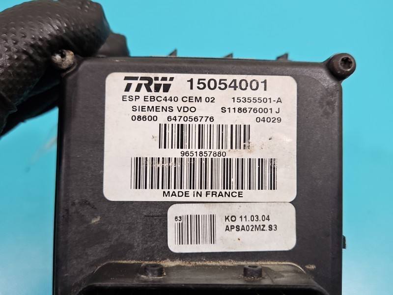 Блок керування ABS АБС Peugeot 407 15054001 — фото деталі 5