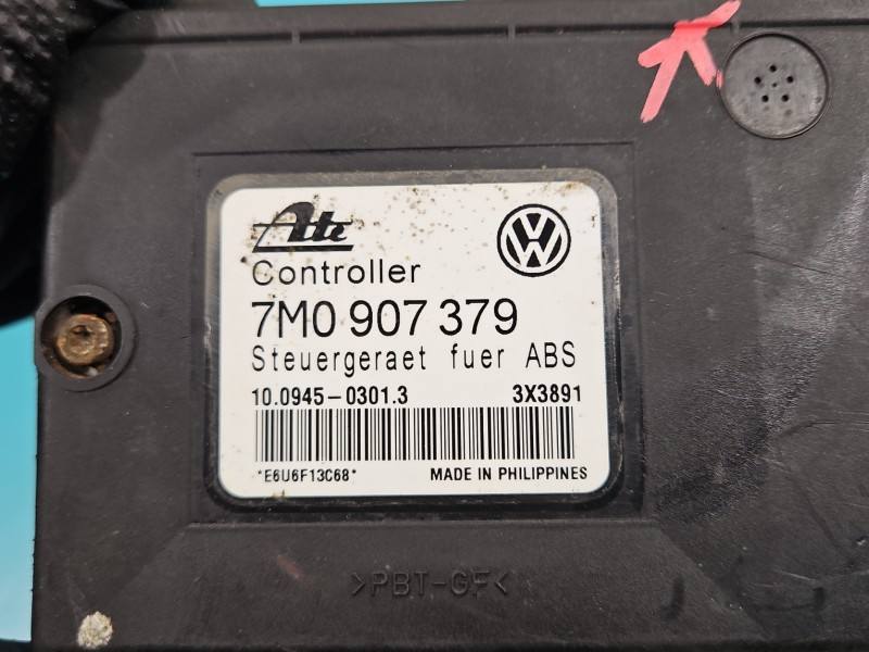 Блок керування ABS АБС Volkswagen Sharan 7M0907379 — фото деталі 6