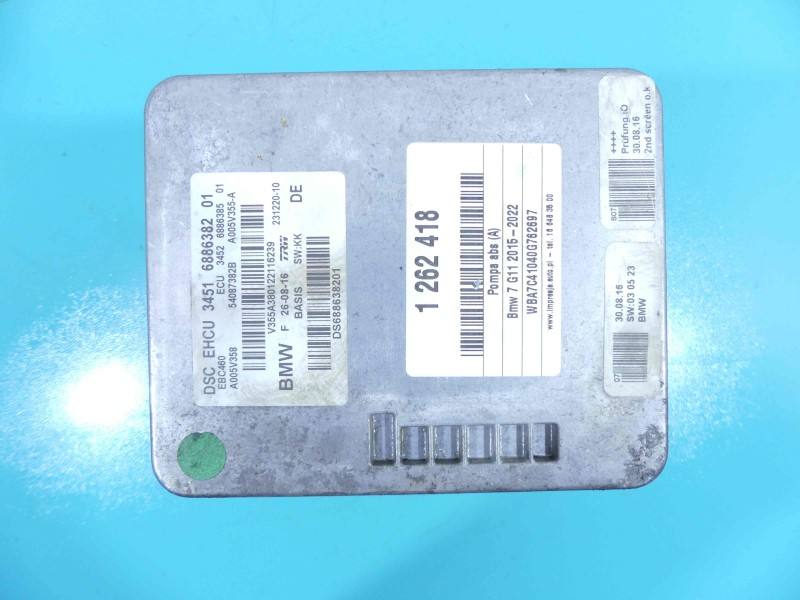 Блок керування ABS АБС BMW 7 G11 6886382 — фото деталі 10