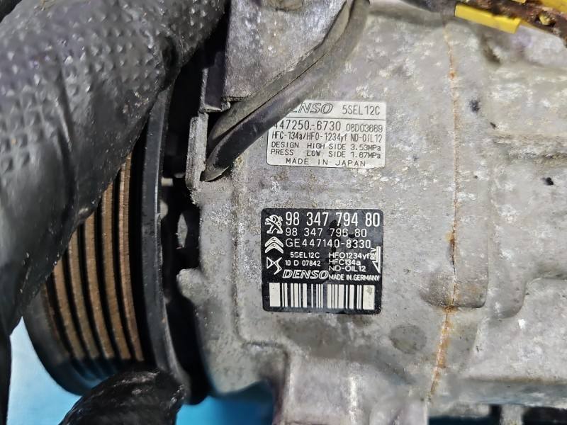 Компрессор кондиционера Peugeot 5008 9834779480 — фото детали 5