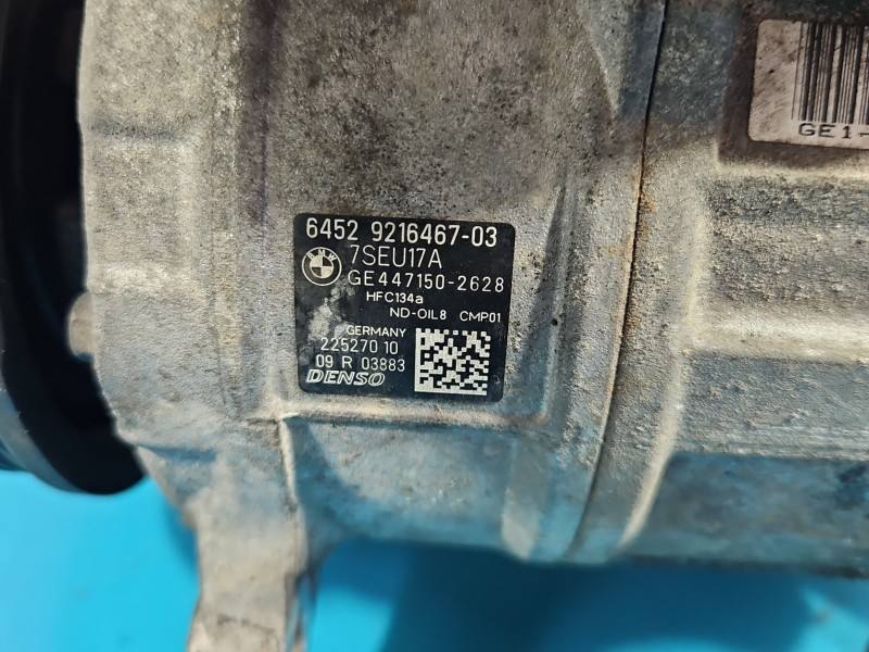 Компресор кондиціонера BMW X3 F25 9216467 — фото деталі 3