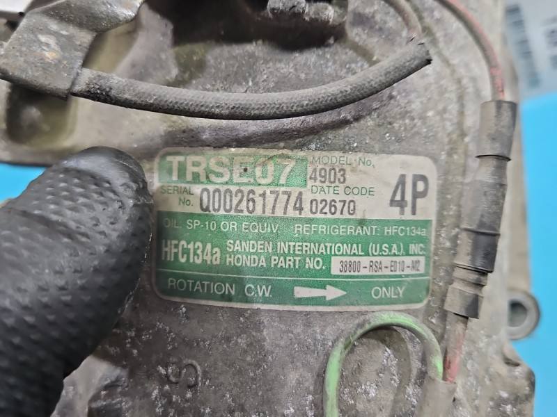 Компресор кондиціонера Honda Civic 38800-RSA-E010-M2 — фото деталі 6