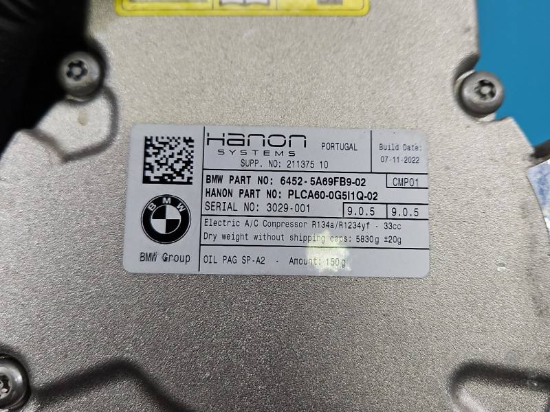 Компресор кондиціонера BMW IX1 U11 5A69FB9 — фото деталі 5