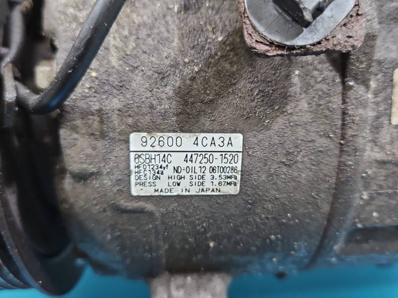 Компресор кондиціонера Nissan X-trail 447250-1520 — фото деталі 7