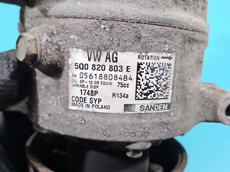 Компресор кондиціонера Skoda Rapid 5Q0820803E — фото деталі 6