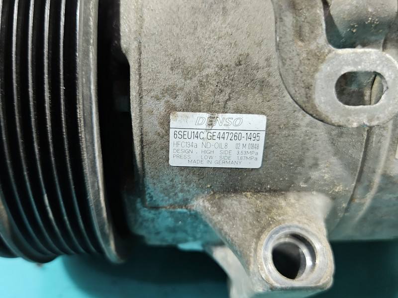 Компресор кондиціонера Toyota Avensis T27 447260-1495 — фото деталі 4