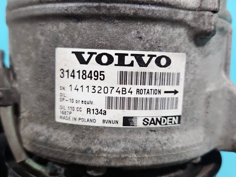 Компресор кондиціонера Volvo V40 31418495 — фото деталі 7