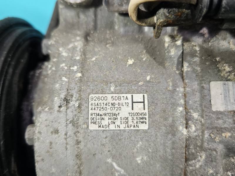 Компрессор кондиционера Infiniti Q30 447250-0720 — фото детали 4