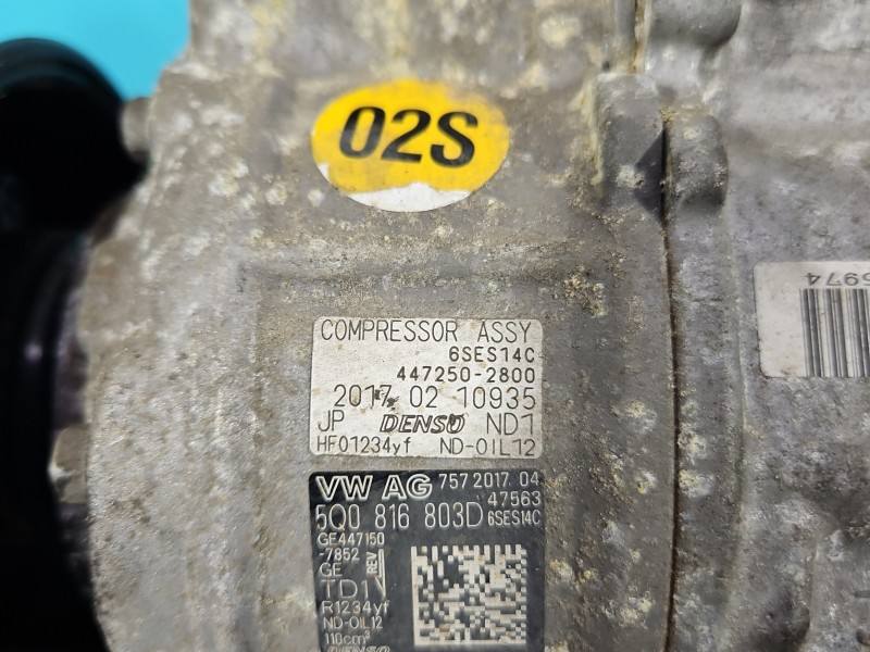 Компресор кондиціонера Skoda Superb 3 447250-2800 — фото деталі 5