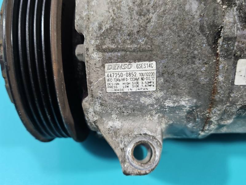 Компресор кондиціонера Toyota Avensis T27 447250-0852 — фото деталі 5