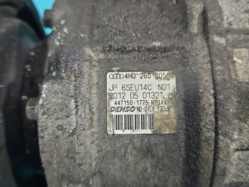Компресор кондиціонера Audi A8 D4 4H0260805 — фото деталі 5
