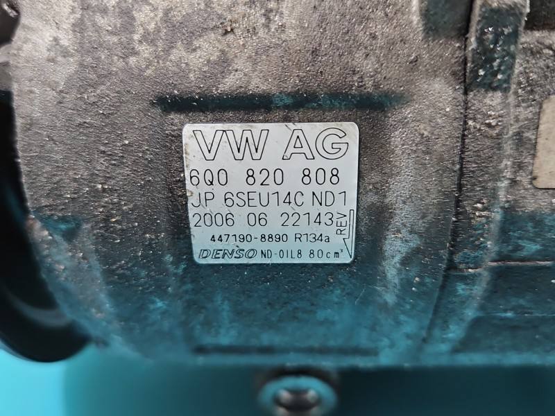 Компрессор кондиционера Skoda Roomster 6Q0820808 — фото детали 8