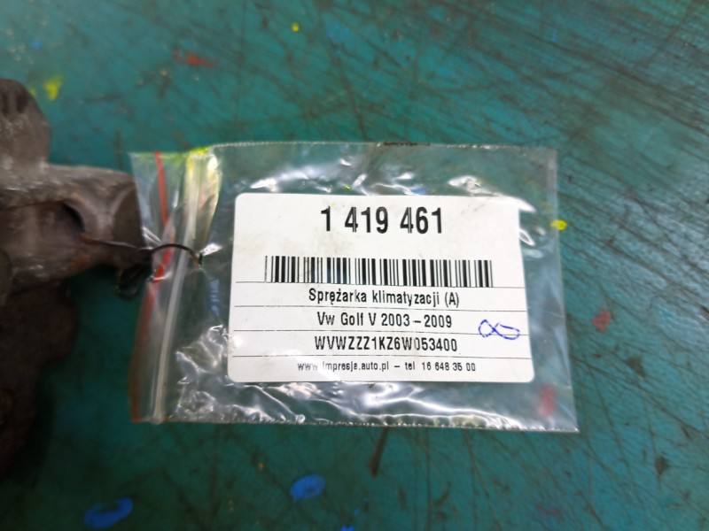 Компресор кондиціонера Volkswagen Golf 5 1K0820803P — фото деталі 9