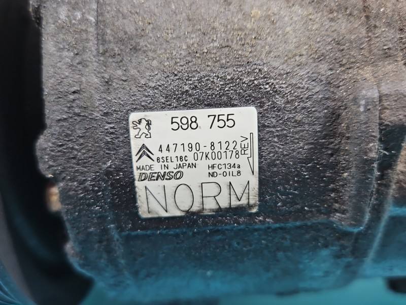 Компресор кондиціонера Peugeot 308 447190-8122 — фото деталі 6