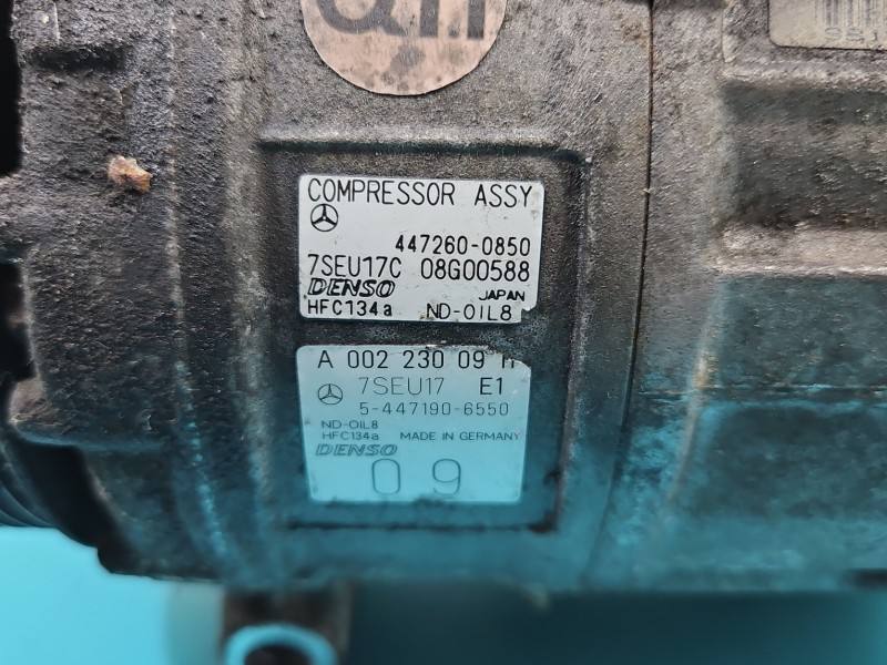 Компресор кондиціонера Mercedes S W221 447260-0850 — фото деталі 6