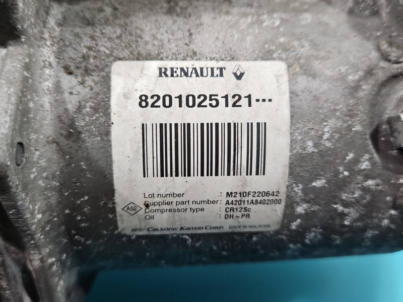 Компресор кондиціонера Renault Fluence 8201025121 — фото деталі 7