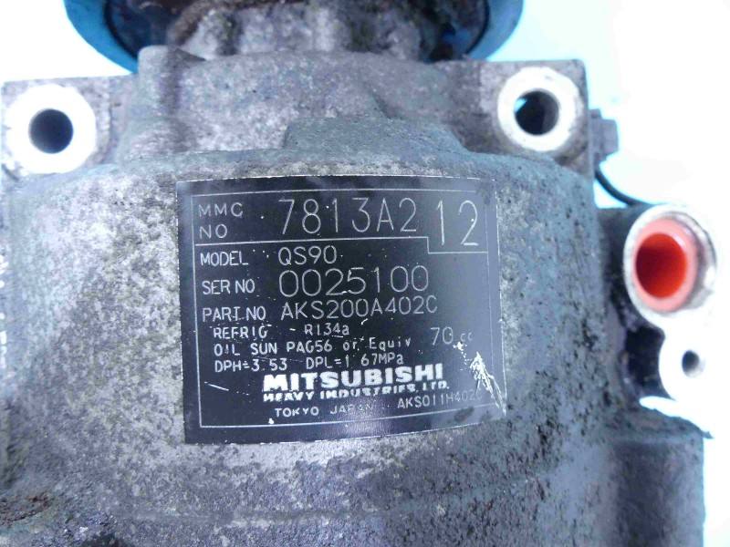 Компресор кондиціонера Mitsubishi Lancer AKS200A402C — фото деталі 8
