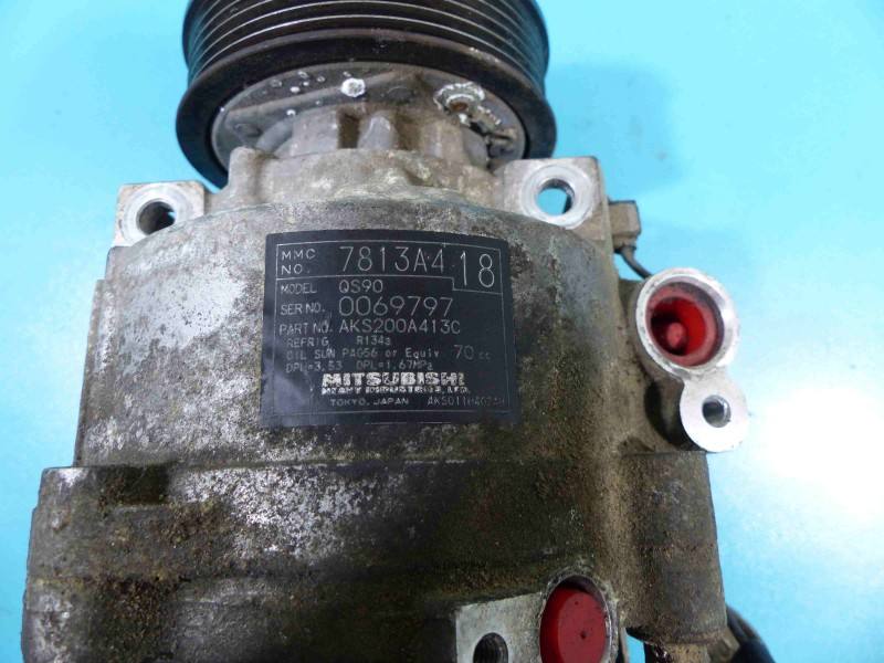 Компресор кондиціонера Mitsubishi Lancer AKS200A413C — фото деталі 7