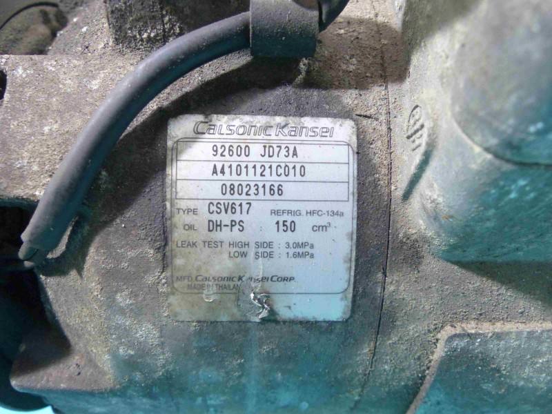 Компрессор кондиционера Nissan Qashqai 92600JD73A — фото детали 6