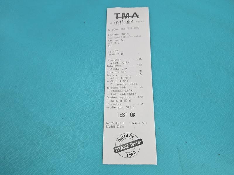 Генератор Skoda Citigo 04C903023B — фото детали 7