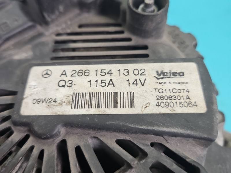 Генератор Mercedes B W245 A2661541302 — фото деталі 6