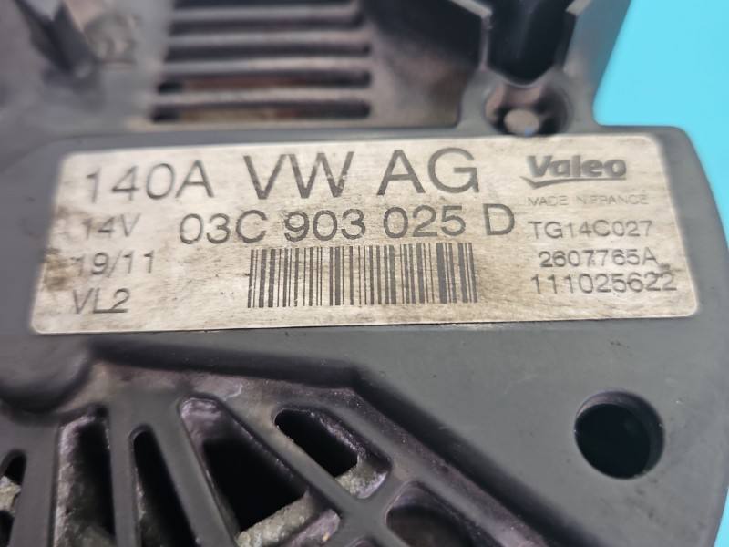Генератор Volkswagen Golf plus 03C903025D — фото деталі 6