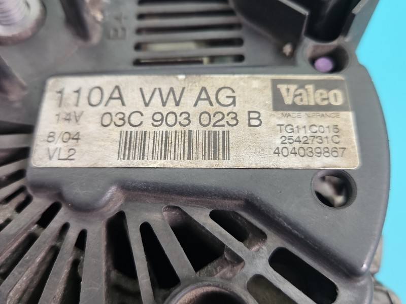 Генератор Volkswagen Golf 5 03C903023B — фото деталі 6