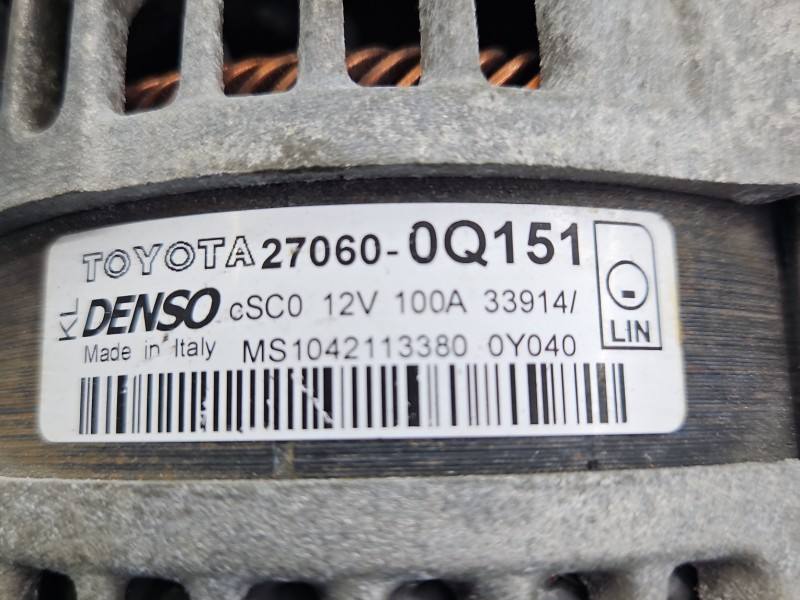 Генератор Toyota Yaris 3 27060-0Q150 — фото детали 6