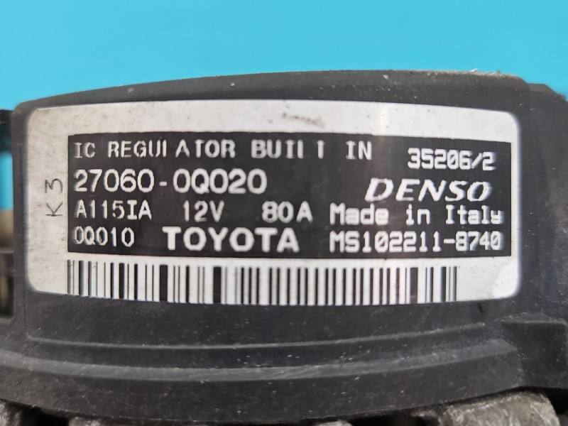 Генератор Citroen C1 27060-0Q020 — фото детали 5