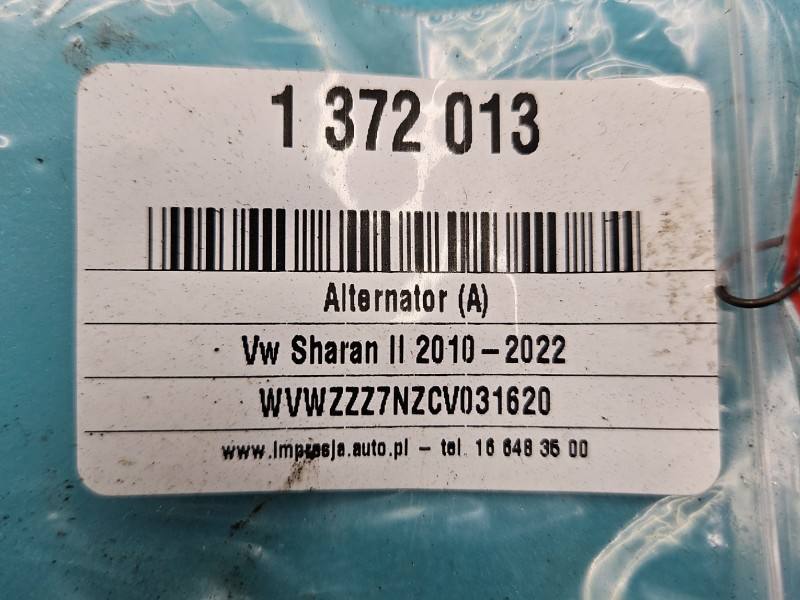 Генератор Volkswagen Sharan 03L903024FX — фото деталі 2