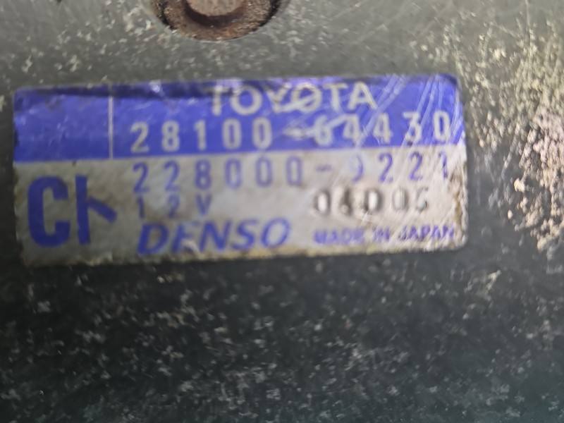 Стартер Toyota Corolla Verso 28100-64430 — фото деталі 5