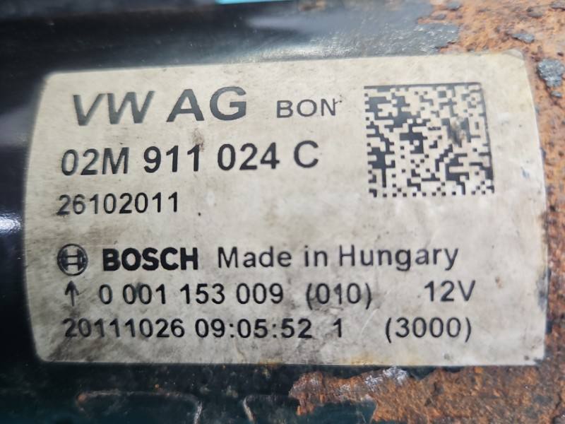Стартер Volkswagen Passat B7 02M911024C — фото деталі 5
