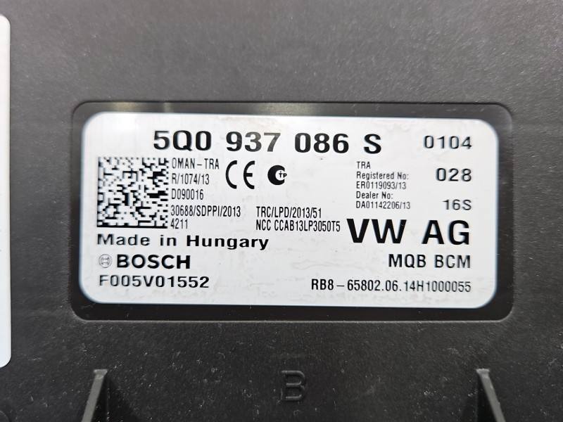 Блок комфорту BSI Volkswagen Golf 7 5Q0937086S — фото деталі 3