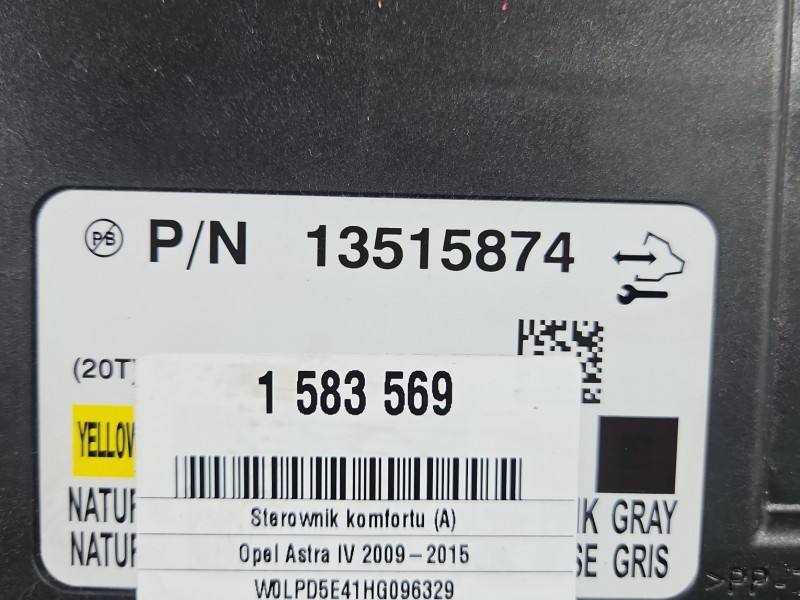 Блок комфорту BSI Opel Astra J 13515874 — фото деталі 6
