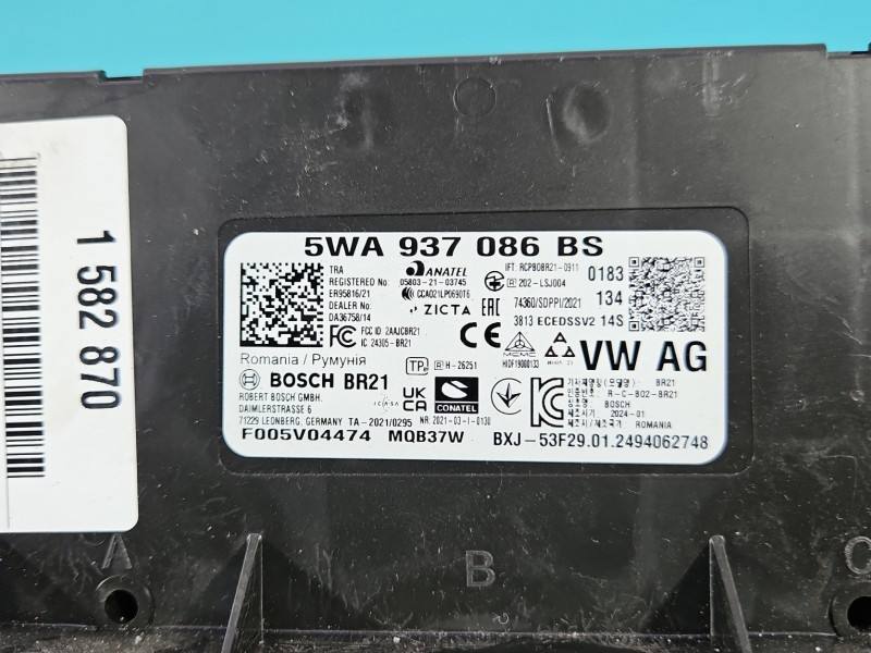 Блок комфорту BSI Skoda Octavia 4 5WA937086BS — фото деталі 4