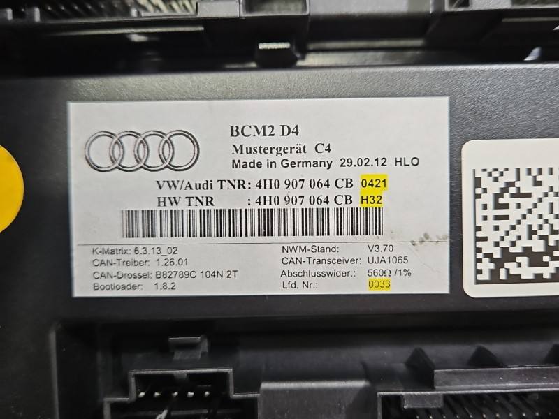 Блок комфорту BSI Audi A8 D4 4H0907064CB — фото деталі 4