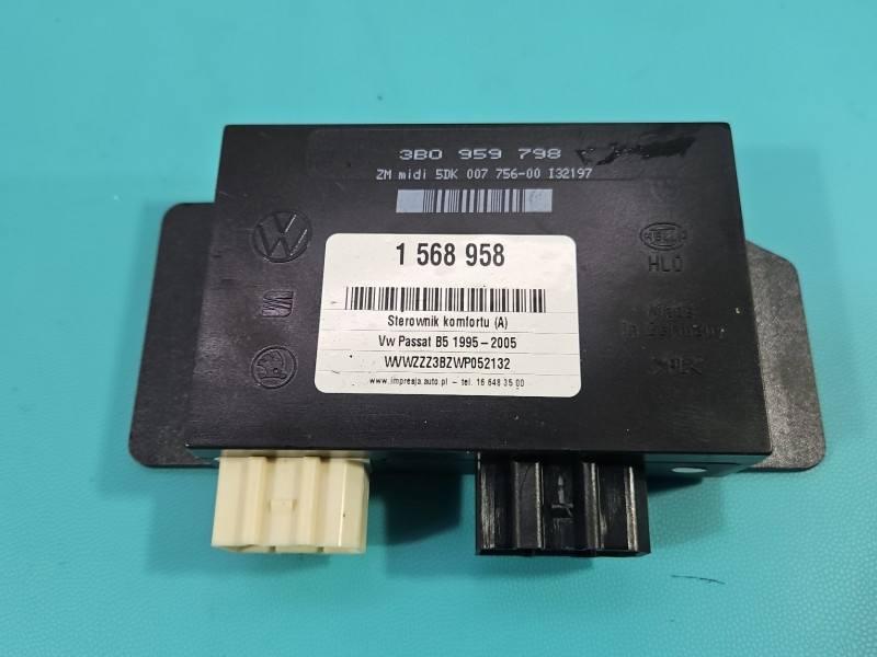Блок комфорту BSI Volkswagen Passat B5 3B0959798 — фото деталі 2