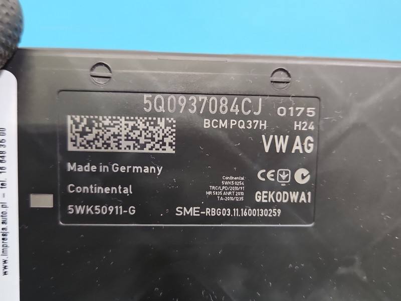 Блок комфорту BSI Volkswagen Golf 7 5Q0937084CJ — фото деталі 3