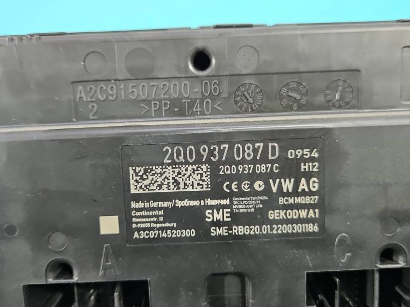 Блок комфорту BSI Skoda Scala 2Q0937087D — фото деталі 5