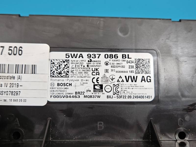 Блок комфорту BSI Skoda Octavia 4 F005V04463 — фото деталі 4