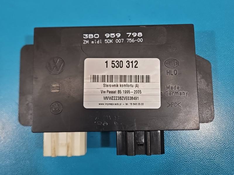 Блок комфорту BSI Volkswagen Passat B5 3B0959798 — фото деталі 2