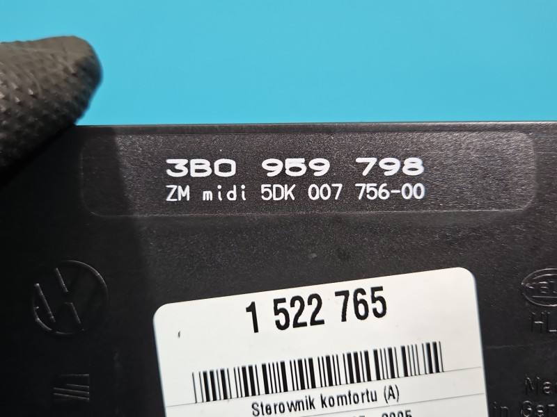 Блок комфорту BSI Volkswagen Passat B5 3B0959798 — фото деталі 3