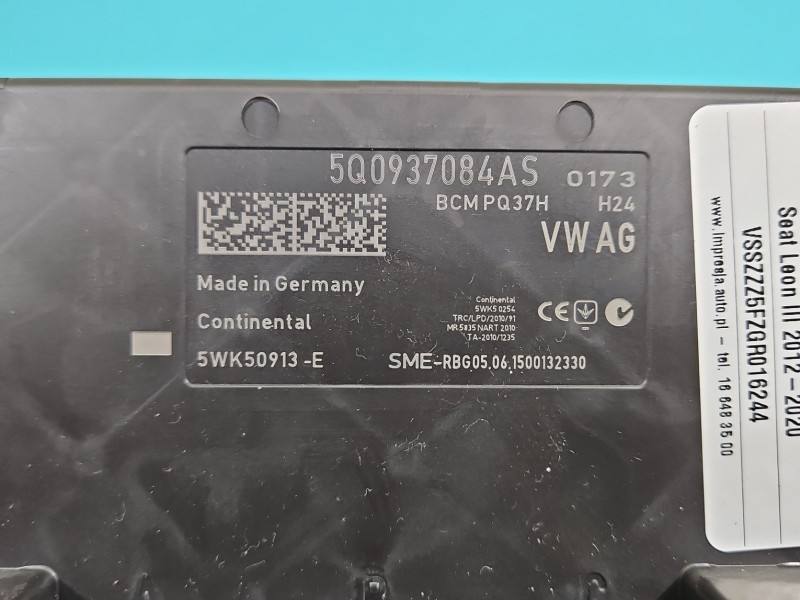 Блок комфорту BSI Seat Leon 5Q0937084AS — фото деталі 3