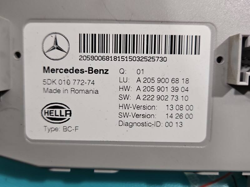 Блок комфорту BSI Mercedes C W205 A2229027310 — фото деталі 3