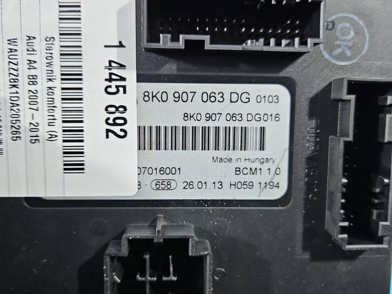 Блок комфорту BSI Audi A4 B8 8K0907063DG — фото деталі 5